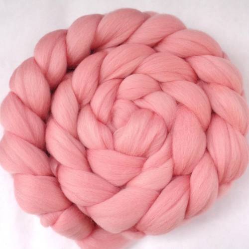 Baby Rosa Merinowolle Kammzug 20 Mikron, superweiche Spinnwolle, Filzwolle, Webwolle ungesponnen, Puppenhaar, Wolle