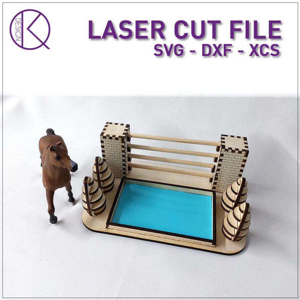 Springbarren, Sprunghindernisse, Modulsystem, Lasercut Datei, Pferde XTool M1 Bild 3