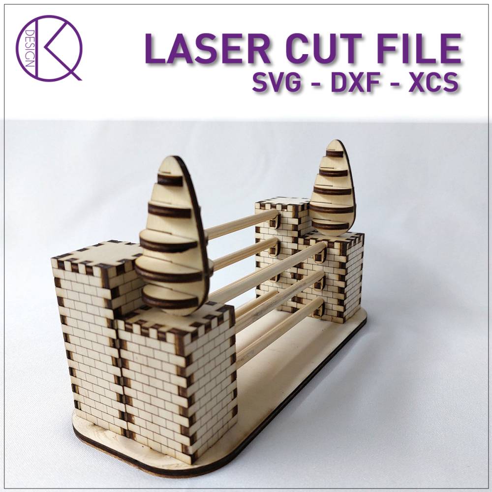 Springbarren, Sprunghindernisse, Modulsystem, Lasercut Datei, Pferde XTool M1 Bild 5