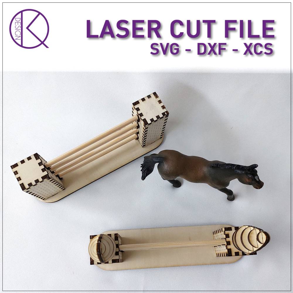 Springbarren, Sprunghindernisse, Modulsystem, Lasercut Datei, Pferde XTool M1 Bild 6