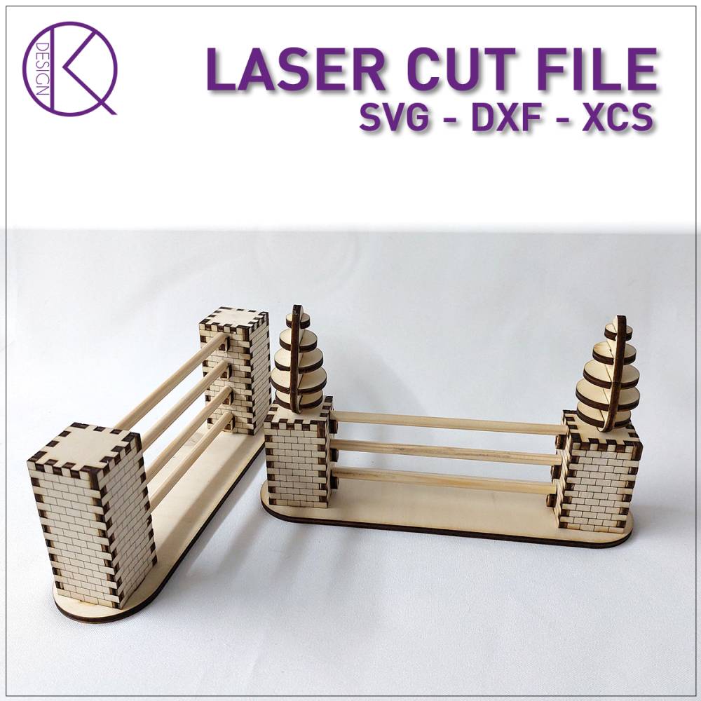 Springbarren, Sprunghindernisse, Modulsystem, Lasercut Datei, Pferde XTool M1 Bild 8