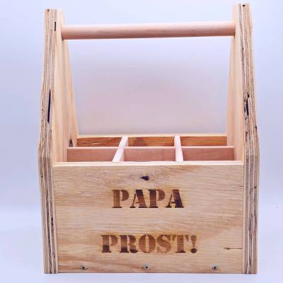 Flaschenträger aus Holz | Männerhandtasche | Geschenk für Männer  | Vatertagsgeschenk | Geschenk Gartenparty| Bierträger