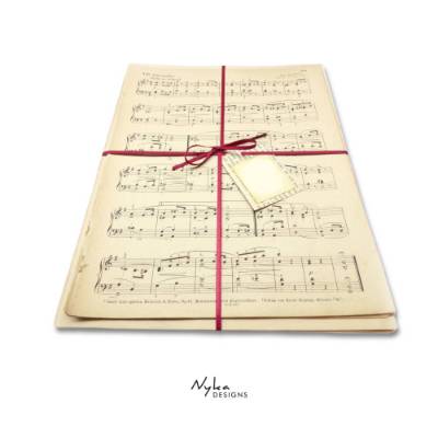 große Notenblätter 20 Stück, Musik Papier für Junk Journaling Scrapbooking Art Journaling Collage