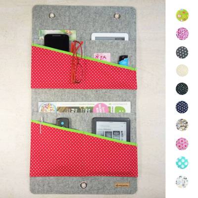 Wandorganizer Filz Stoff | Muster und Farbwahl | 57 x 32 cm | Organizer für Home Office Büro Wohnmobil