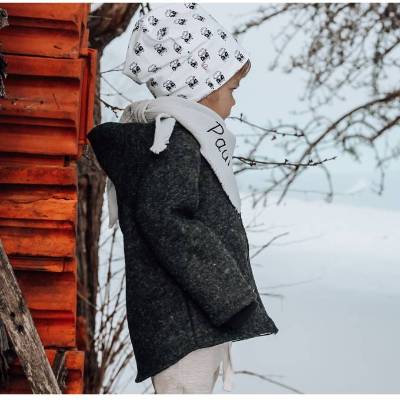 Walkjacke aus 100% Schurwolle, voll gefüttert, Kinderjacke, Babyjacke, Winterjacke, Wolljacke