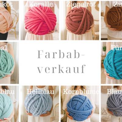 Deckengarn | Grobstrickgarn 1 kg | XXL Garn | Jumbogarn | Schlauchgarn | Chunky yarn | Armstricken | Dickes Garn | Große
