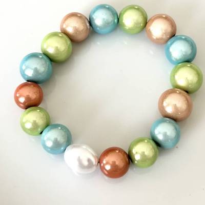 Trendiges, flexibles Armband, MiracleBeads pastell