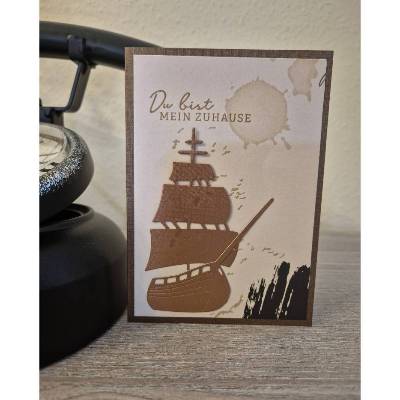 Geburtstagskarte / Geburtstag / Schiff / Boot / Mein Zuhause / Schiffliebhaber / Maritime / Geschenk