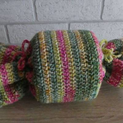 Gehäkelter Klopapierhut - Bonbon (gelb-grün-pink)