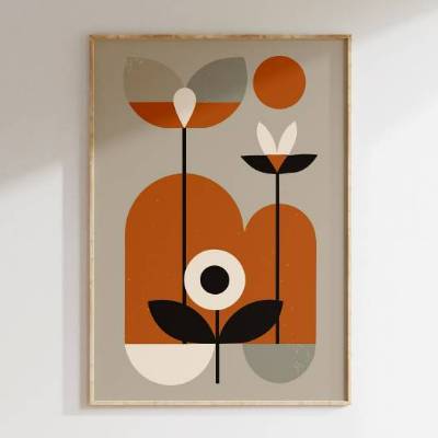 Stillleben | Modern Mid Century | Last Minute Geschenk | geometrisch, | Poster Digitaler Download selbst ausdrucken