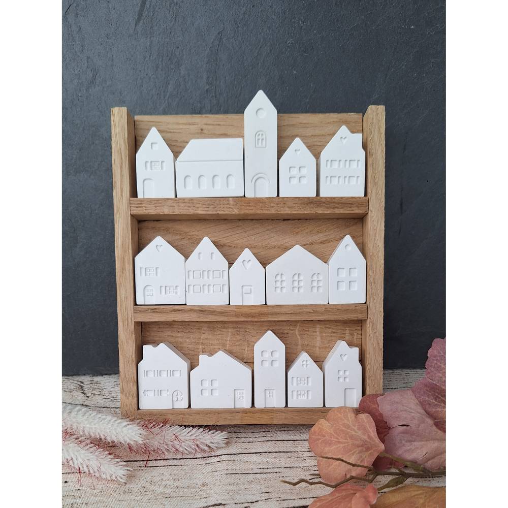 15 gegossene Mini Häuser ~ Häuser zum dekorieren und zum anmalen geeignet ~ Deko ~ Home