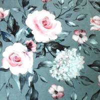 Reststück edler Rosenjersey grau 0,5m