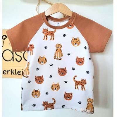 T-SHIRT kurzarm aus BIO Jersey JUNGLE CATS