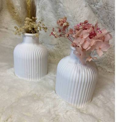 geriffelte Vase Raysin Deko Trockenblumen