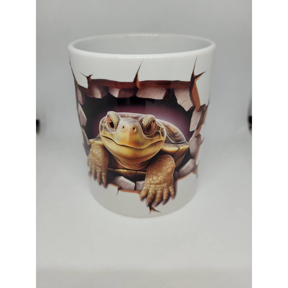 Tasse Keramik Schildkröte 3D Effekt 330ml Geschenk Weihnachten
