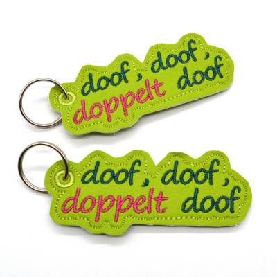 Stickdatei ITH Anhänger doof