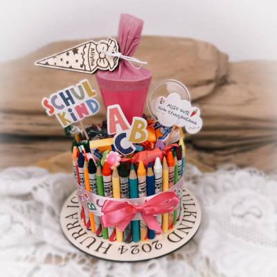 Schuleinführung, Einschulung, Geschenke zur Schuleinführung, Schultorte, Stiftetorte, Schulkind 2024, personalisierte Ge