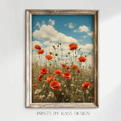 Mohnblumen, digitaler Kunstdruck
