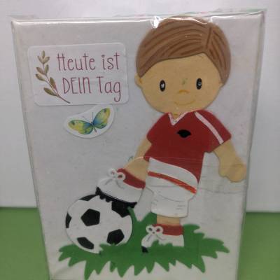 " Heute ist Dein Tag ", Geschenkkarton für einen Fußballfan