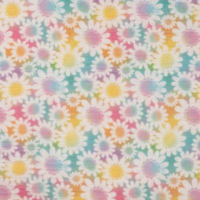 Musseline mit Blumen pastell regenbogen Double Gauze 50 x 130 cm Stoff nähen ♕
