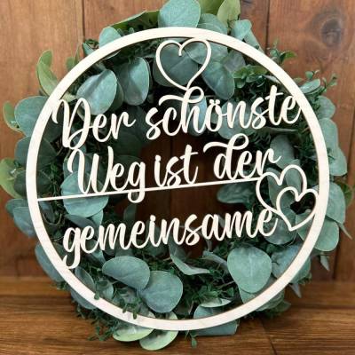 Ring "Der schönste Weg ist der gemeinsame" aus Holz