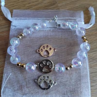 Armband Armkette Perlen Pfötchen Pfote