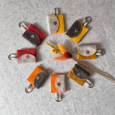 Chiptäschchen Filz, Täschchen für Einkaufs-Chip als Schlüsselanhänger