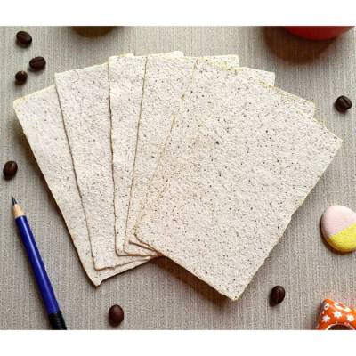 Handgeschöpftes Kaffee-Papier 6er Set – Vintage Upcycling für Junk Journals & Scrapbooking