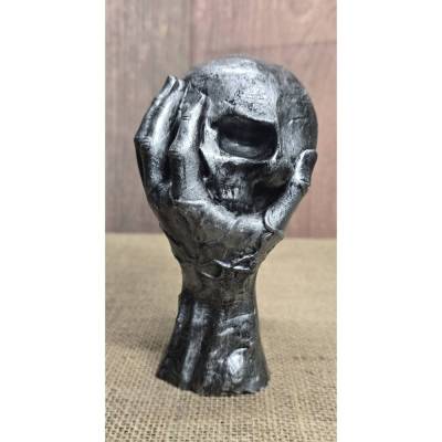 Deko Figur - "Totenkopf" - "Skull" - "Hand und Schädel" - "Halloween"
