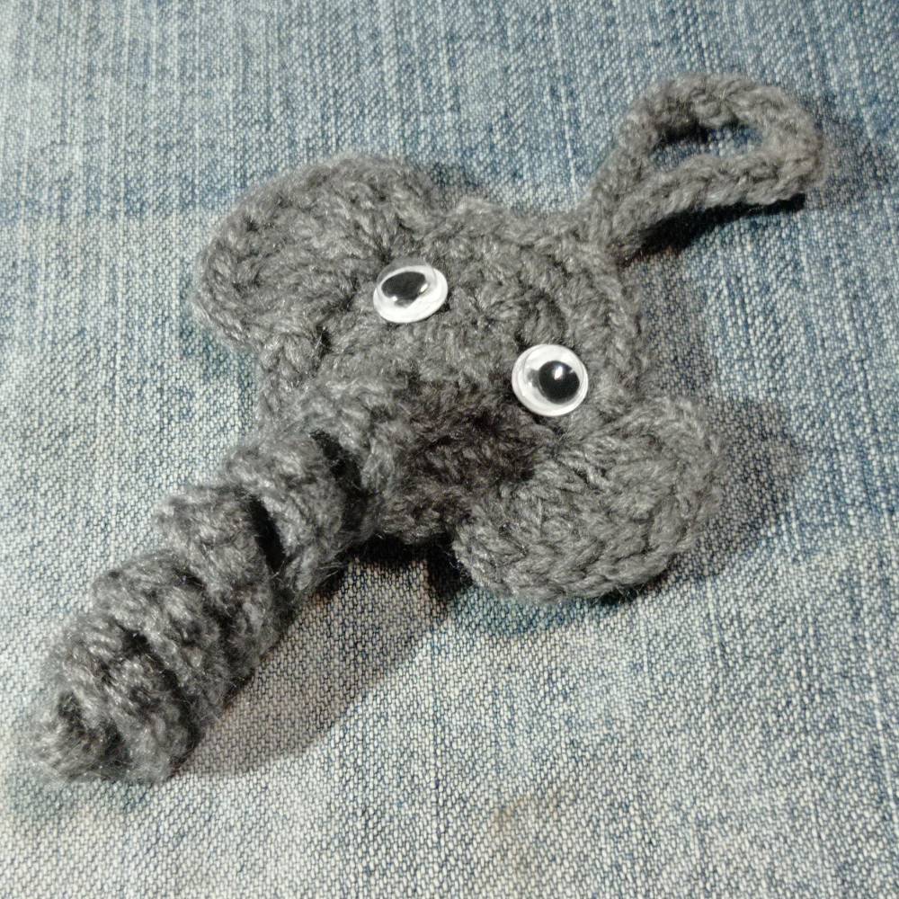 Häkelanleitung, Kleiner Anhänger ELEFANT, PFD Download Bild 6