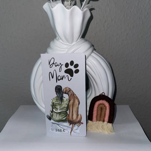 Sparchallenge Dog Mom/2er Klappkarte/ Rubbelchallenge / Würfelchallenge / Umschlagsmethode / Budgeting / A6