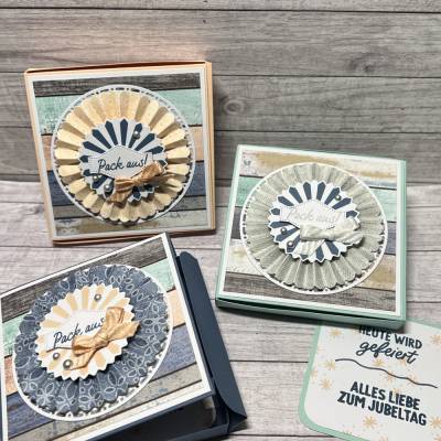Gutschein-Verpackung Geschenkverpackung Geldgeschenk Geburtstag Schachtel Grußkarte Geschenkidee Handmade Stampin‘ Up!