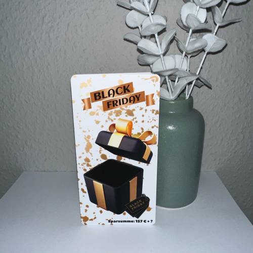 Sparchallenge Black Friday/ 2er Klappkarte/ Rubbelchallenge / Würfelchallenge / Umschlagsmethode / Budgeting / A6