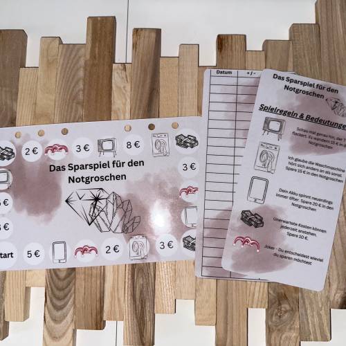 Sparchallenge Spiel Sparspiel für den Notgroschen/ Rubbelchallenge / Würfelchallenge / Umschlagsmethode / Budgeting / A6