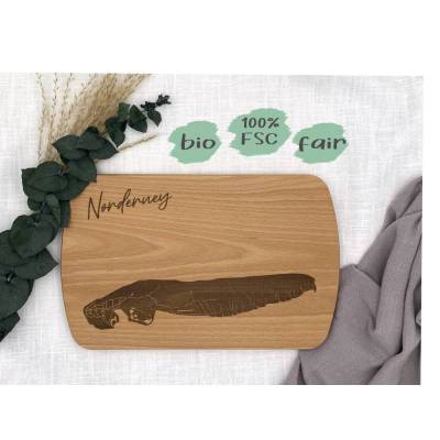personalisierte Frühstücksbrettchen: Holztellerteller mit Namen und Motiv, Holzbrettchen, Geschenk Geb