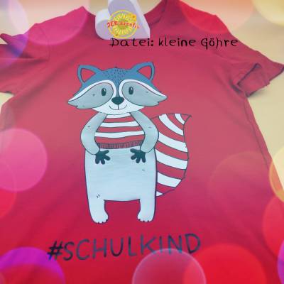 T-Shirt Einschulung - Waschbär - weiterführende Schule - Schulstart - Einschulung