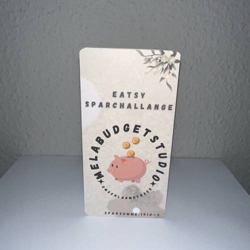 Sparchallenge Etsy MelaBudgetStudio 3er Klappkarte/ Rubbelchallenge / Würfelchallenge / Umschlagsmethode / Budgeting / A