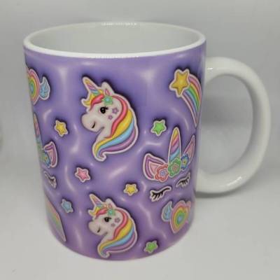 Einhorn-Tasse in 3D-Optik. Für Alle ,die Einhörner lieben. Keramik,330ml