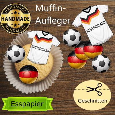Muffinaufleger EM / WM Fußball Trikot  Essbare Aufleger für Torten Kuchen und Dessert