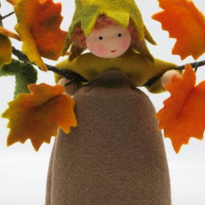Herbstlicher Ahorn - Blumenkind - Jahreszeitentisch - Waldorf Art - bunter Ahorn -Herbst Dekoration - Art.Nr. HE15