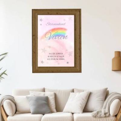 Digitale Datei Sternenkind Erinnerung Poster "Regenbogen" Abschied nach Fehlgeburt - Todgeburt - Kindstod
