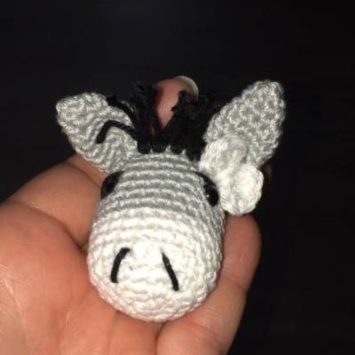 Gehäkelter Eselkopf  in den Farben Ihrer Wahl