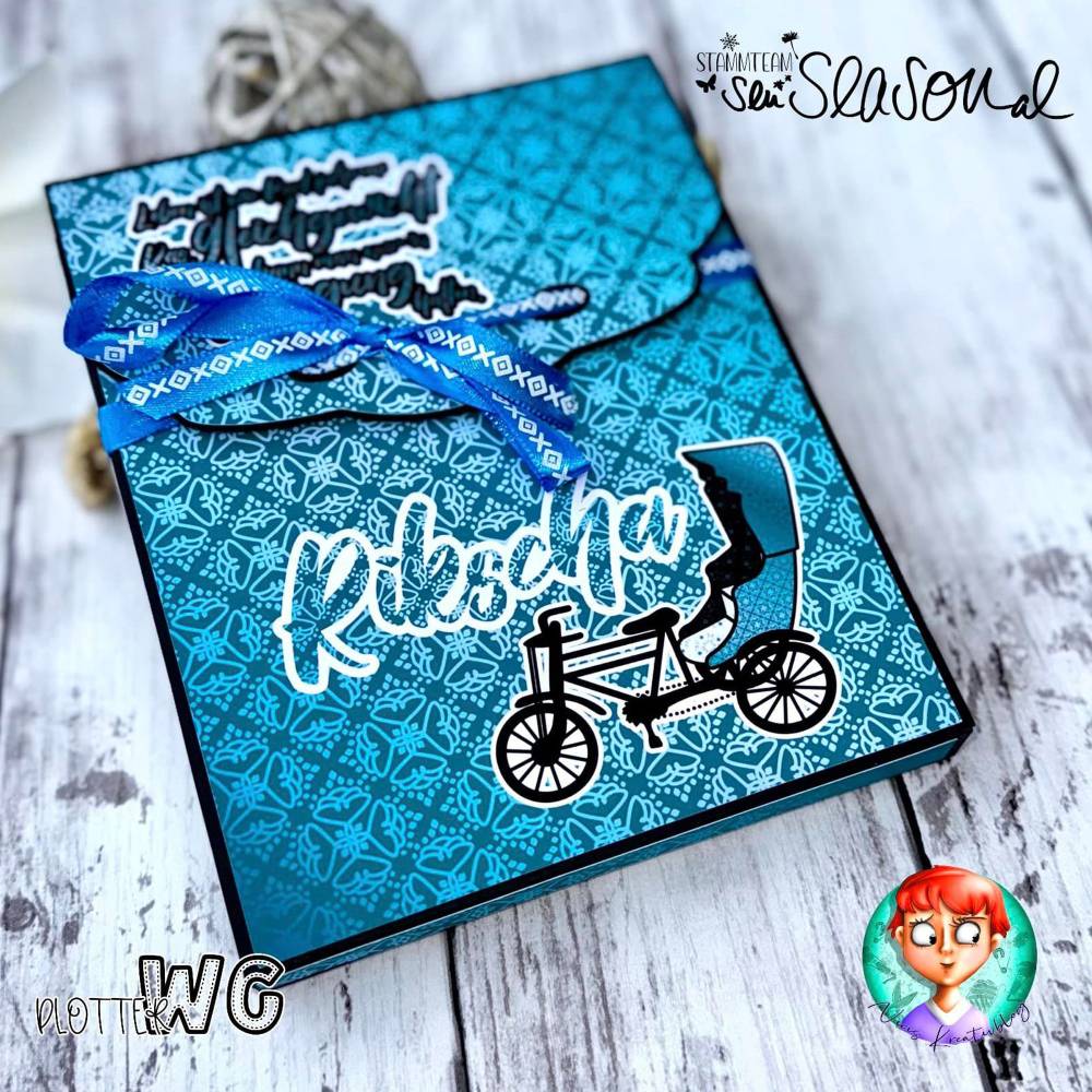 Digipapier indische Muster, Variante petrol, Digistamp Tänzerin, Indien, indisches Design senSEASONal Bild 2