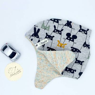Ohrenmütze, KU 38 - 40 cm, Babymütze, Rebellen