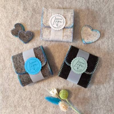 Praktisches Nadeletui aus 100% Merinowollfilz (innen 2-lagig) - handmade, kompakt & langlebig, nachhaltig