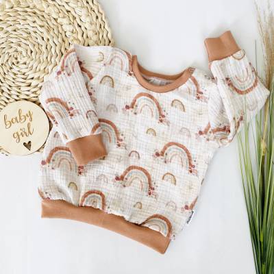 Musselin Langarmshirt Mädchen Größe 74
