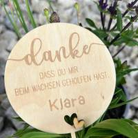 Personalisierter Blumenstecker zum Kitaabschied 