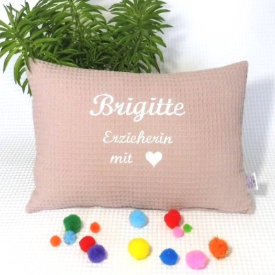 Abschiedsgeschenk Erzieherin Lehrerin Kissen persönliches Geschenk Tagesmutter Dankeschön Abschied Schule 