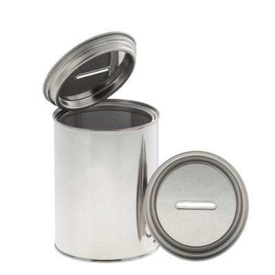 Spardose mit Deckel (Blanko) - 500 ml (Weißblech) - Ideal zum selbstgestalten