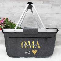 Einkaufskorb aus Filz für Mama Oma Tante, Geschenkskorb, Geschenke Mütter, Muttertagsgeschenk, Weihnachtsgeschenke